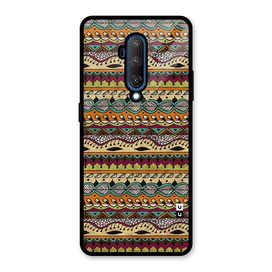 Bohemian Style Aztec Art Glass Back Case for OnePlus 7T Pro