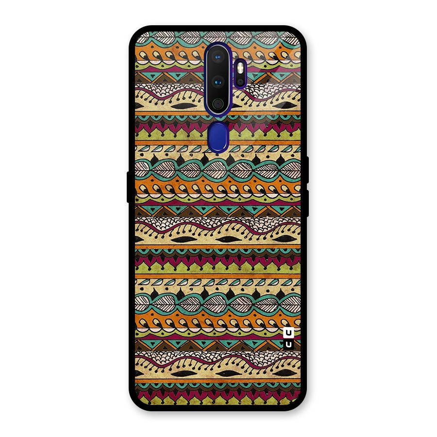 Bohemian Style Aztec Art Glass Back Case for Oppo A9 (2020)