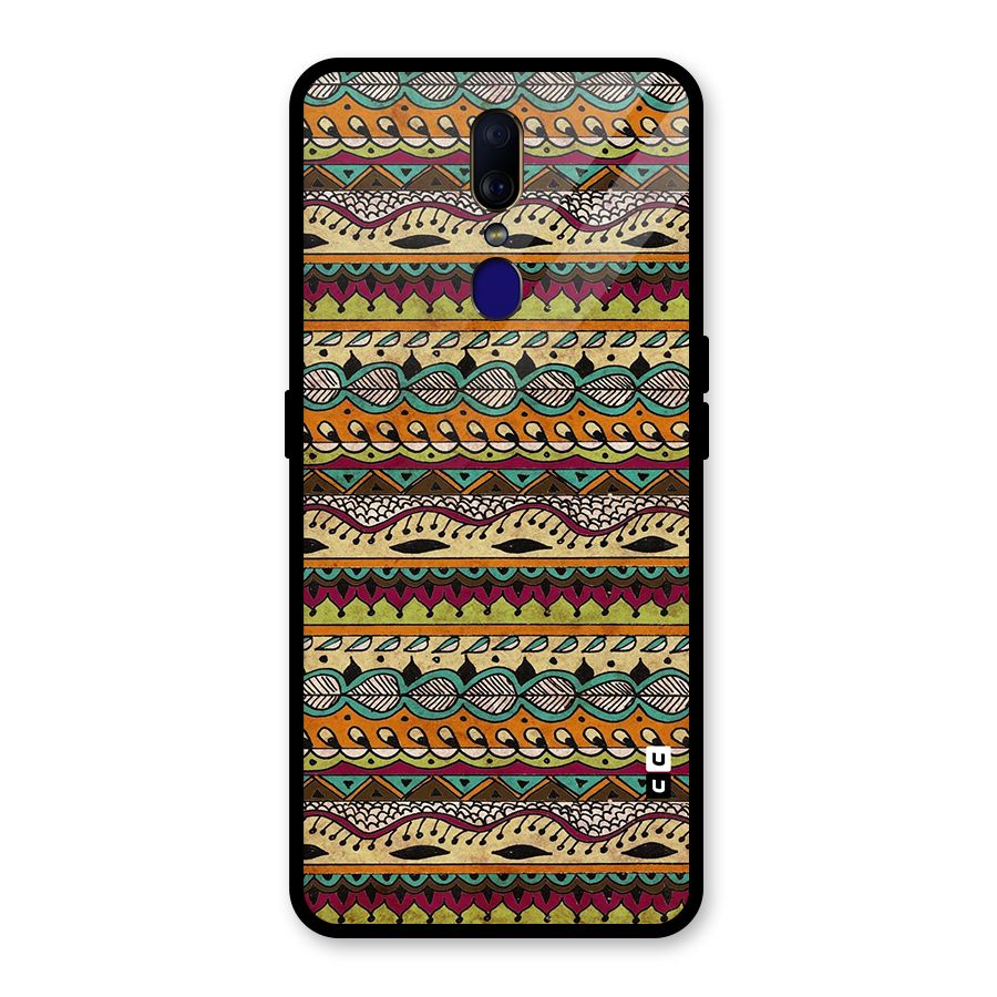 Bohemian Style Aztec Art Glass Back Case for Oppo F11