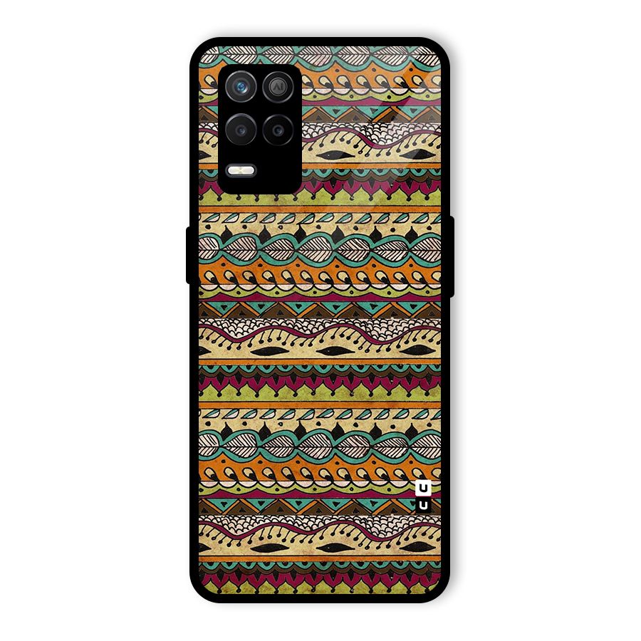 Bohemian Style Aztec Art Glass Back Case for Realme 9 5G