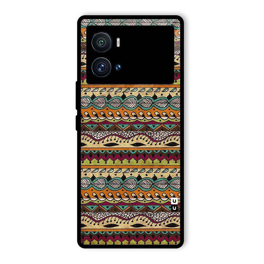Bohemian Style Aztec Art Glass Back Case for Vivo iQOO 9 Pro