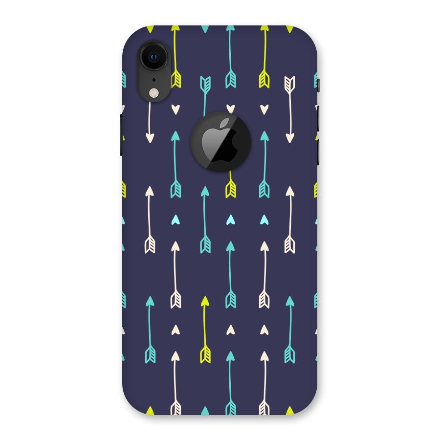 Boho Arrow Pattern Back Case for iPhone XR Logo Cut