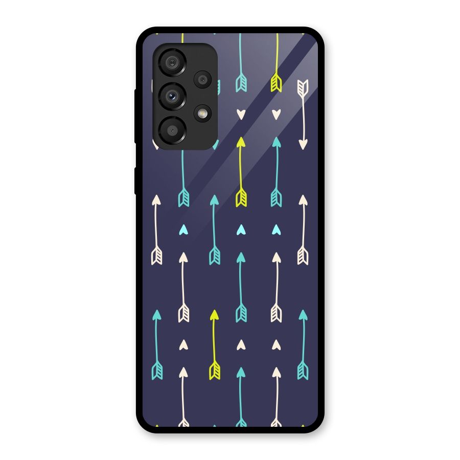 Boho Arrow Pattern Glass Back Case for Galaxy A33 5G