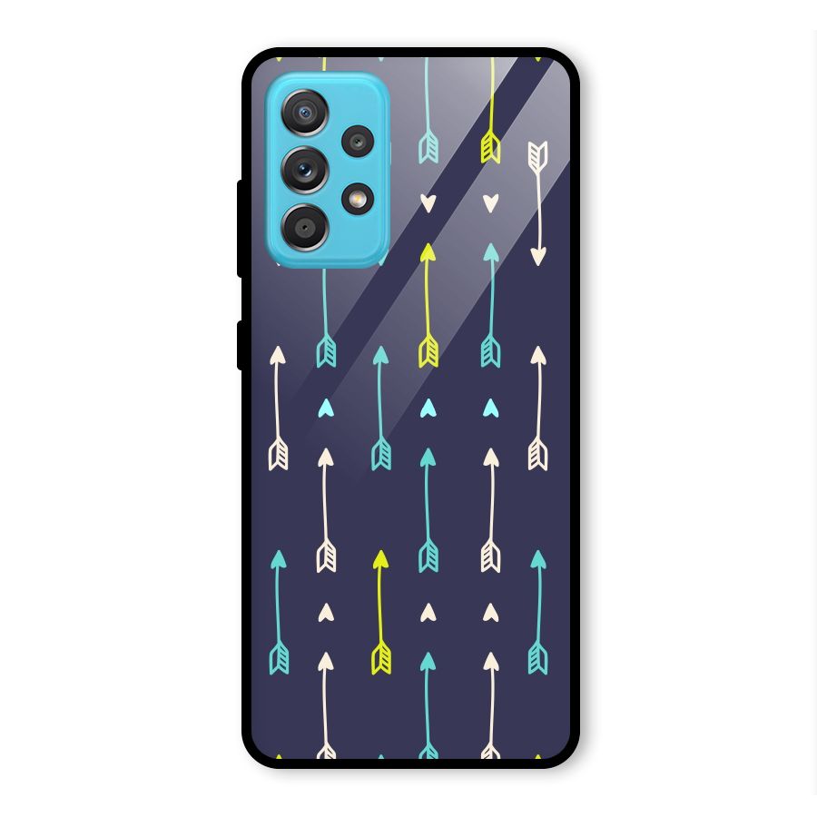 Boho Arrow Pattern Glass Back Case for Galaxy A52