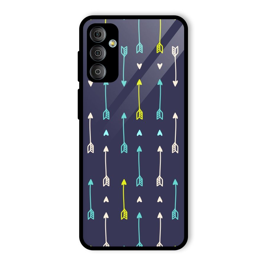 Boho Arrow Pattern Glass Back Case for Galaxy F23