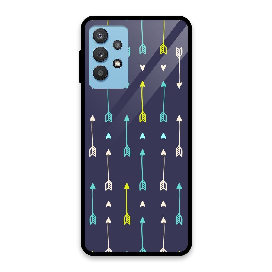 Boho Arrow Pattern Glass Back Case for Galaxy M32 5G