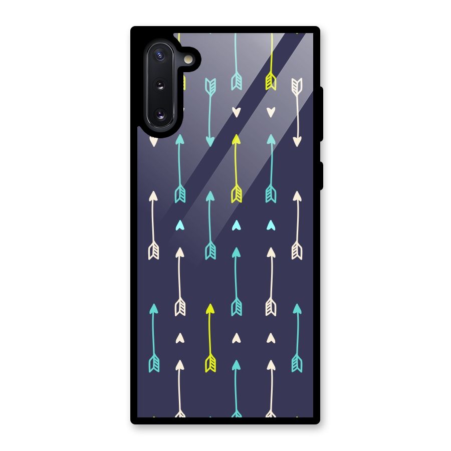 Boho Arrow Pattern Glass Back Case for Galaxy Note 10