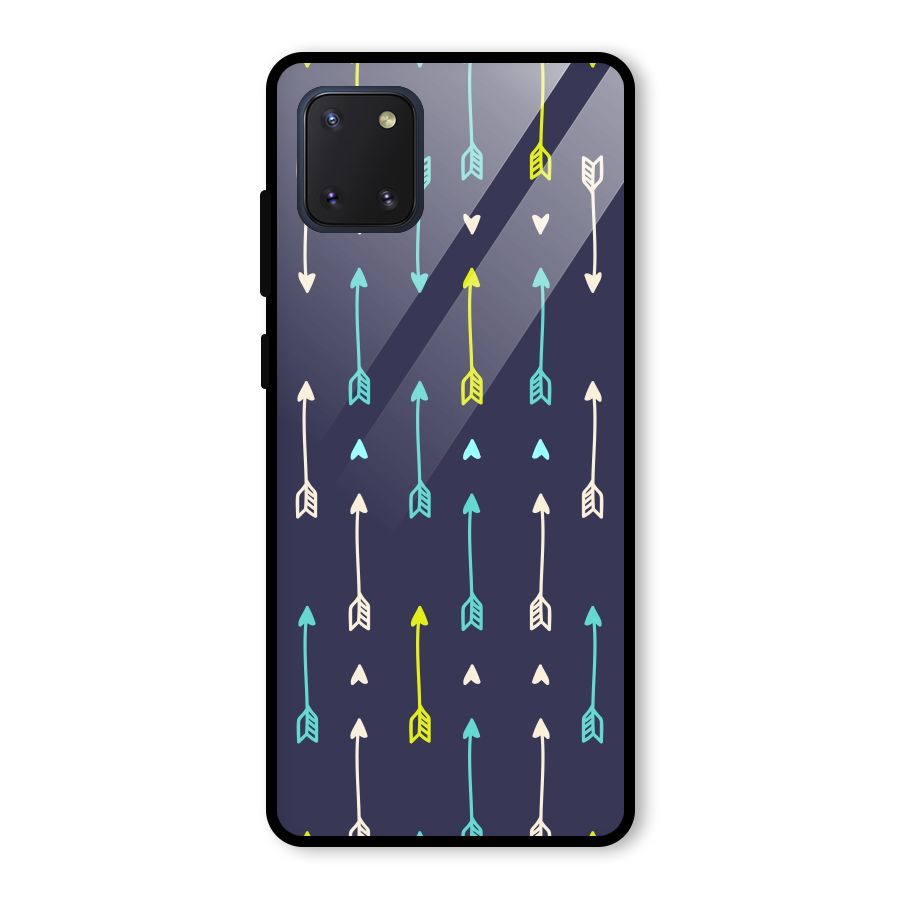 Boho Arrow Pattern Glass Back Case for Galaxy Note 10 Lite