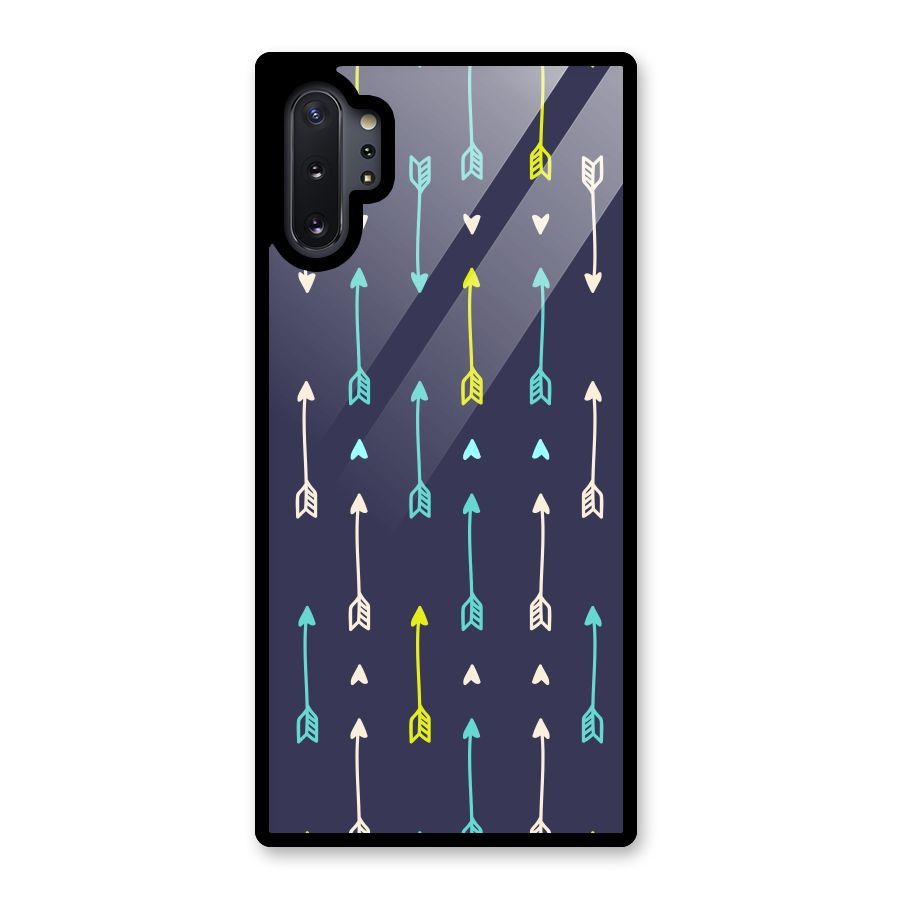 Boho Arrow Pattern Glass Back Case for Galaxy Note 10 Plus