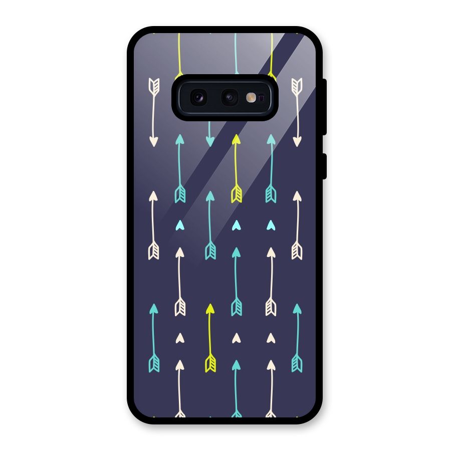 Boho Arrow Pattern Glass Back Case for Galaxy S10e