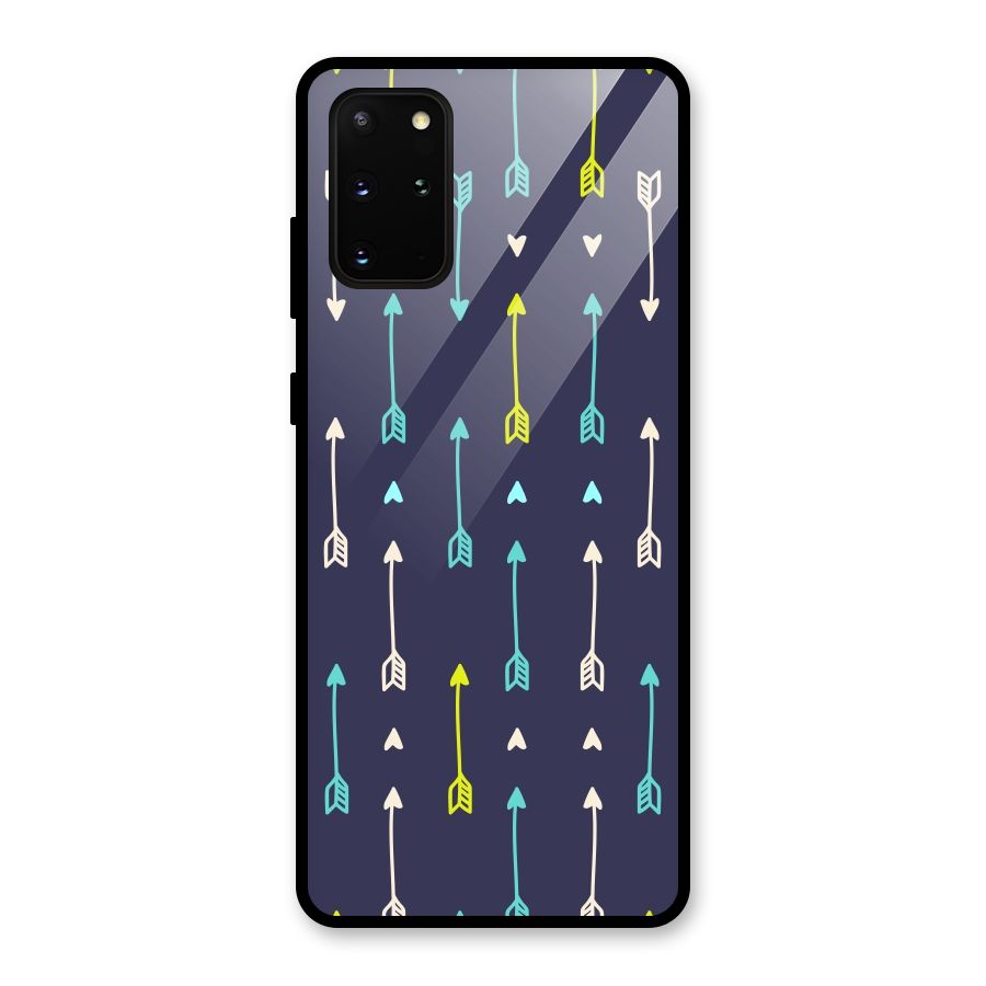 Boho Arrow Pattern Glass Back Case for Galaxy S20 Plus