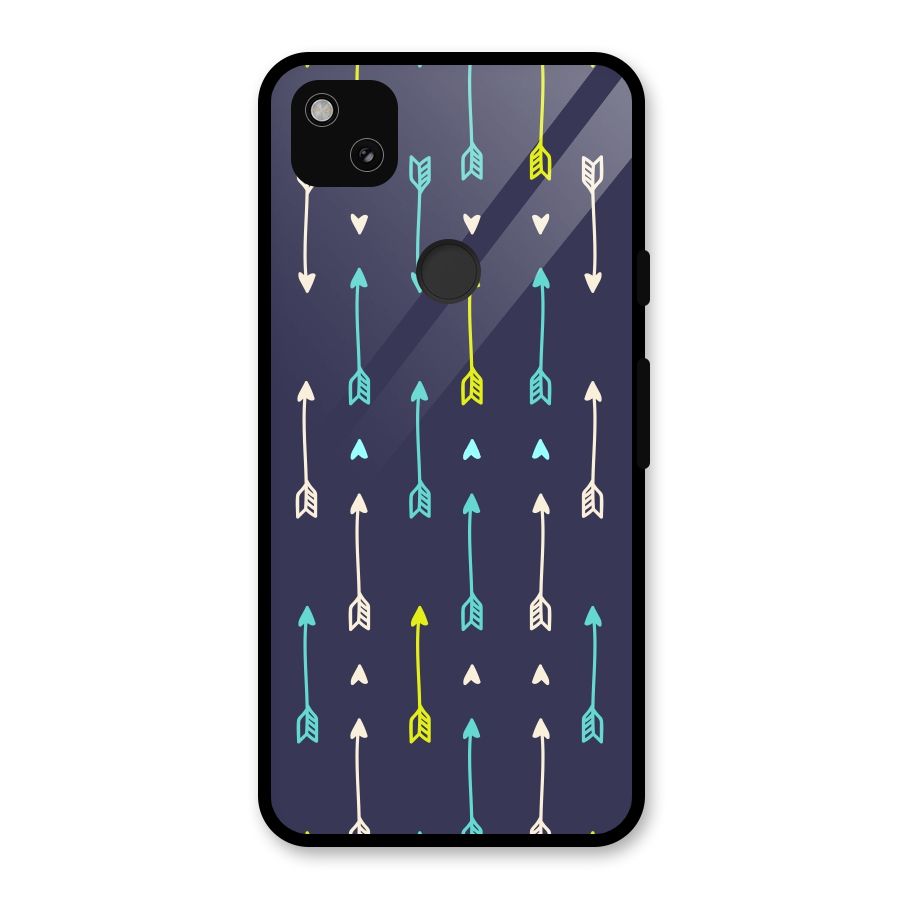 Boho Arrow Pattern Glass Back Case for Google Pixel 4a