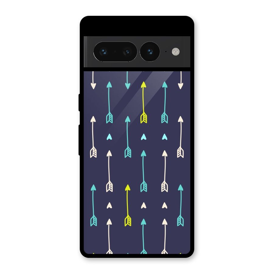 Boho Arrow Pattern Glass Back Case for Google Pixel 7 Pro