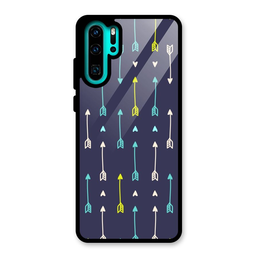 Boho Arrow Pattern Glass Back Case for Huawei P30 Pro