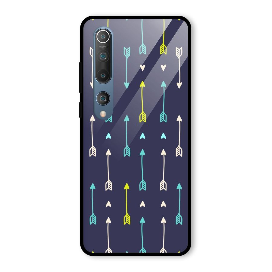 Boho Arrow Pattern Glass Back Case for Mi 10