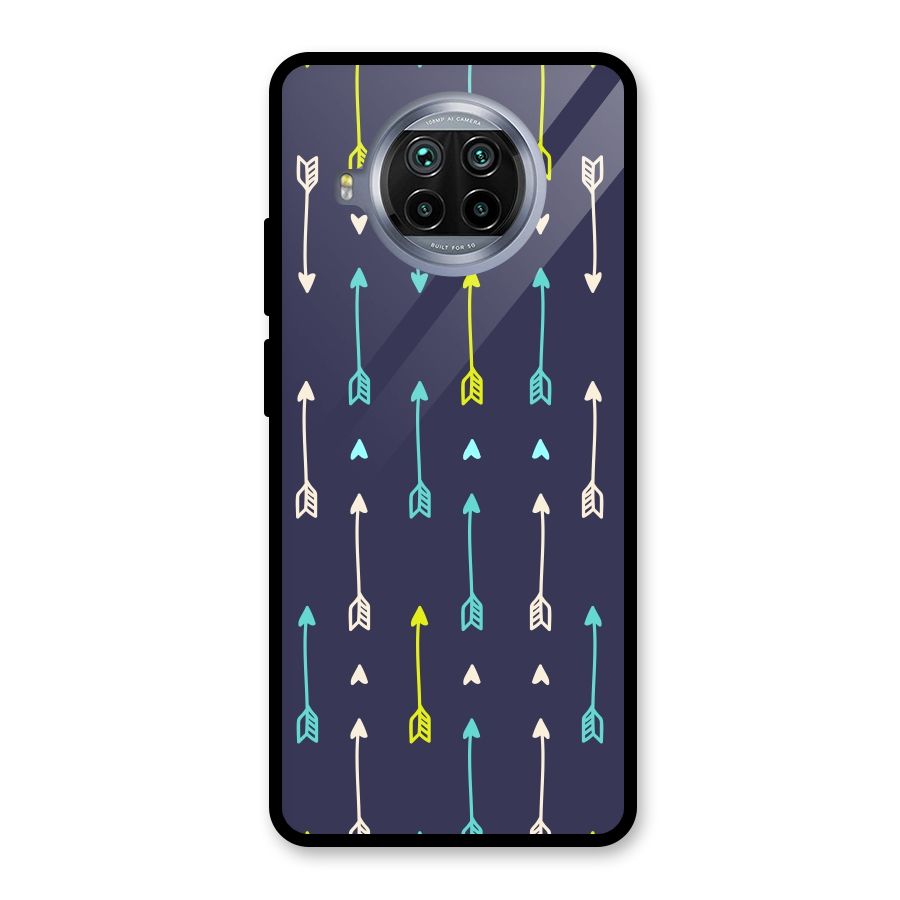 Boho Arrow Pattern Glass Back Case for Mi 10i