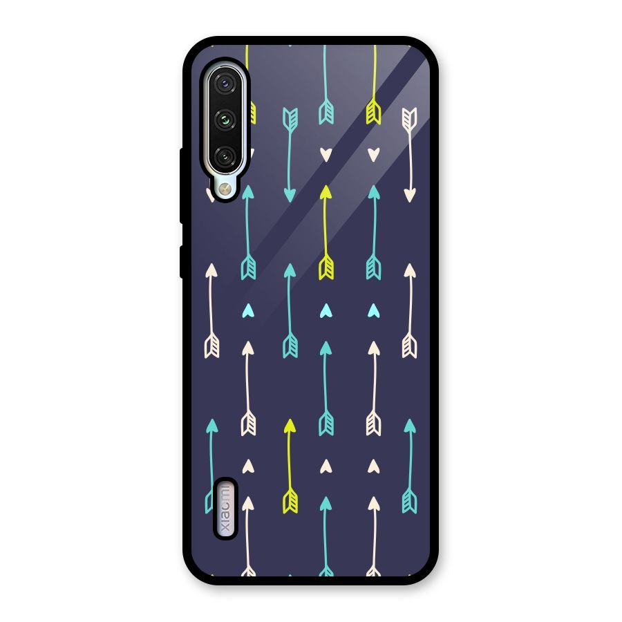 Boho Arrow Pattern Glass Back Case for Mi A3