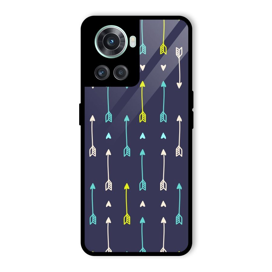 Boho Arrow Pattern Glass Back Case for OnePlus 10R