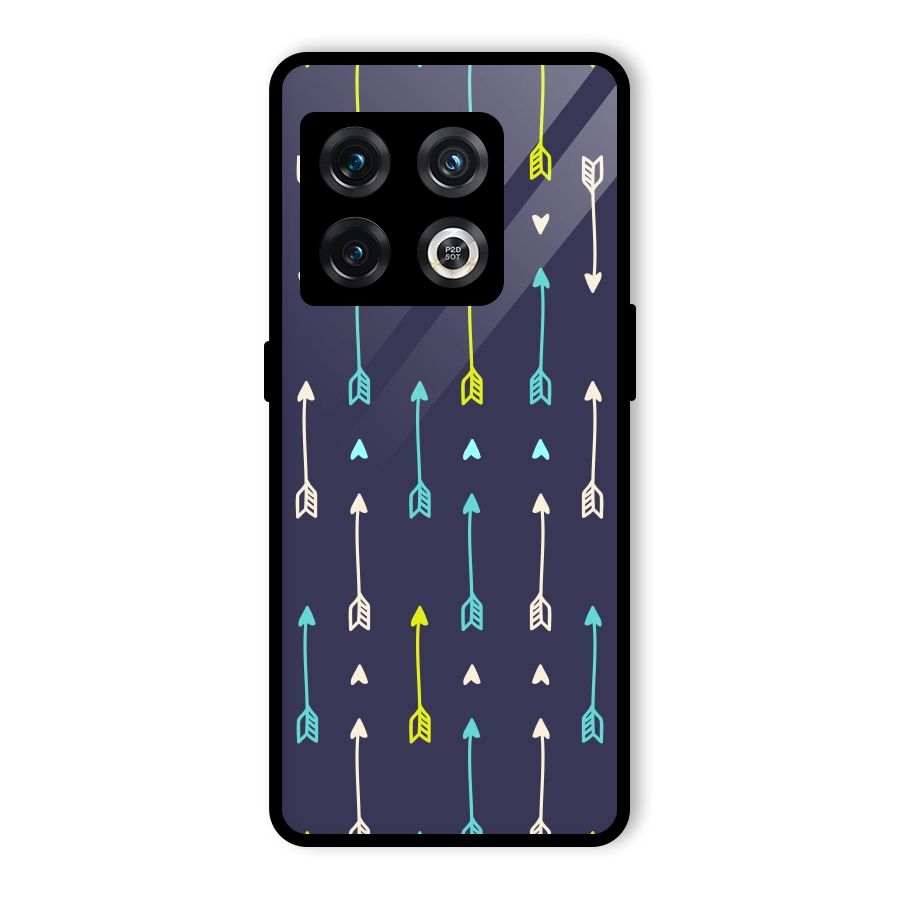 Boho Arrow Pattern Glass Back Case for OnePlus 10 Pro 5G