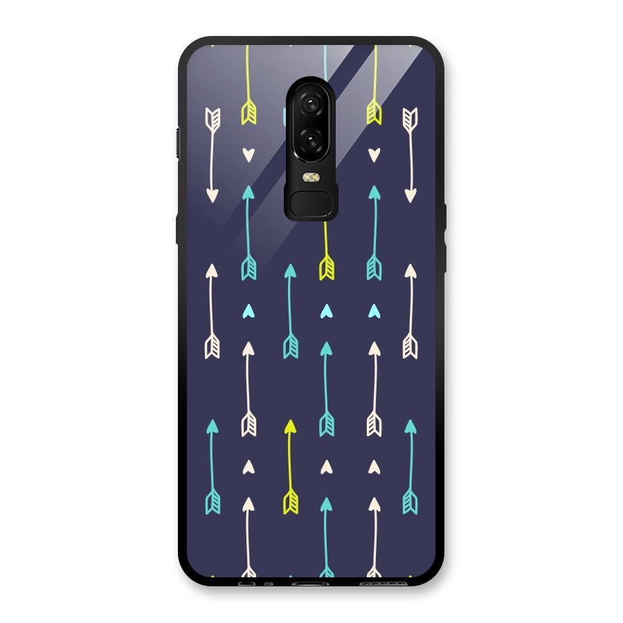 Boho Arrow Pattern Glass Back Case for OnePlus 6