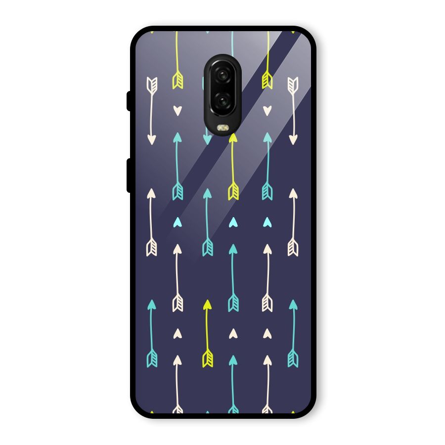 Boho Arrow Pattern Glass Back Case for OnePlus 6T