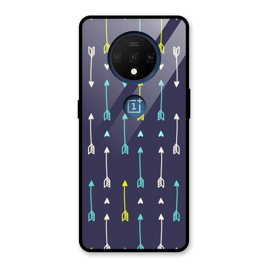 Boho Arrow Pattern Glass Back Case for OnePlus 7T