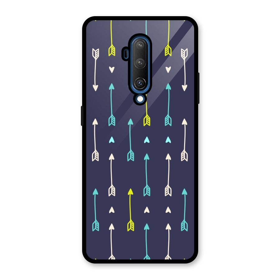 Boho Arrow Pattern Glass Back Case for OnePlus 7T Pro