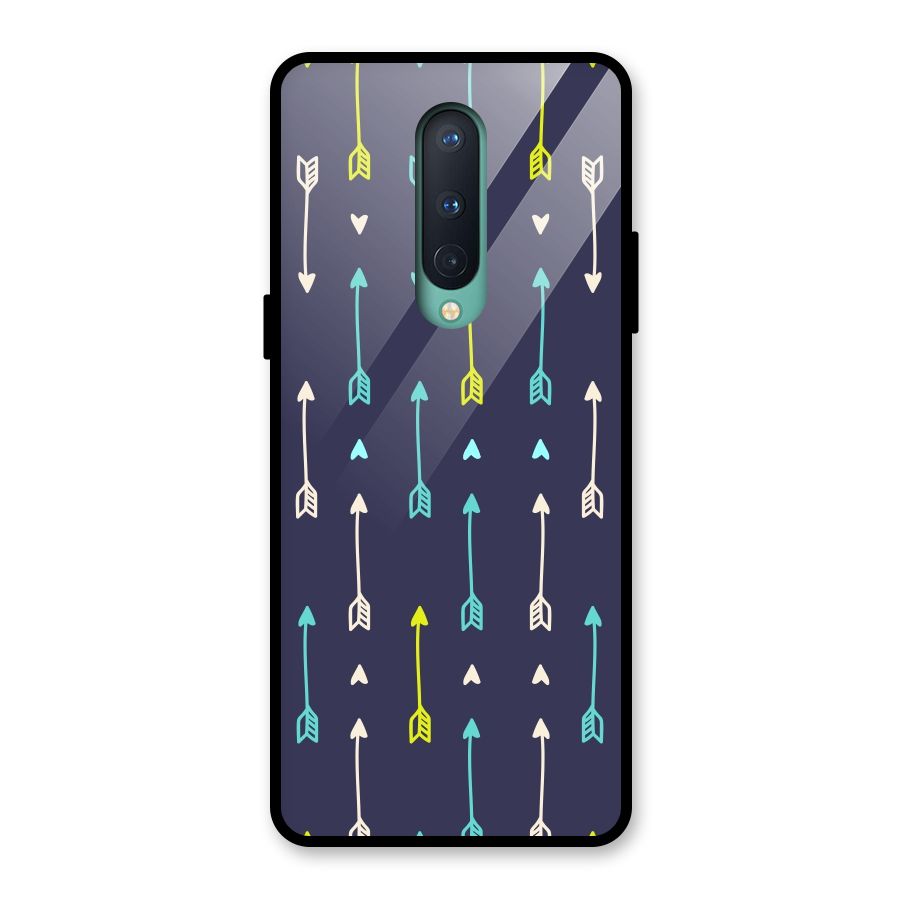 Boho Arrow Pattern Glass Back Case for OnePlus 8
