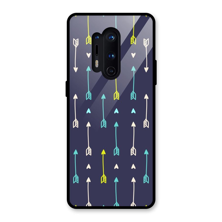 Boho Arrow Pattern Glass Back Case for OnePlus 8 Pro