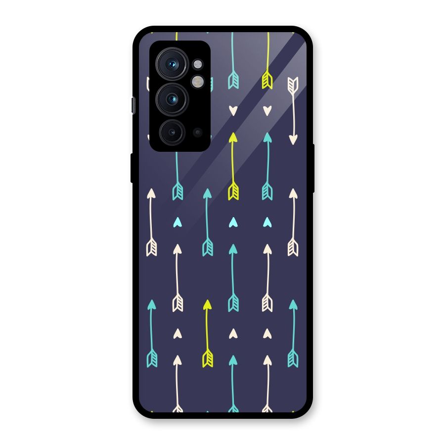 Boho Arrow Pattern Glass Back Case for OnePlus 9RT 5G