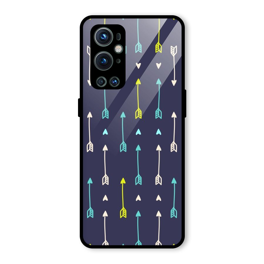 Boho Arrow Pattern Glass Back Case for OnePlus 9 Pro