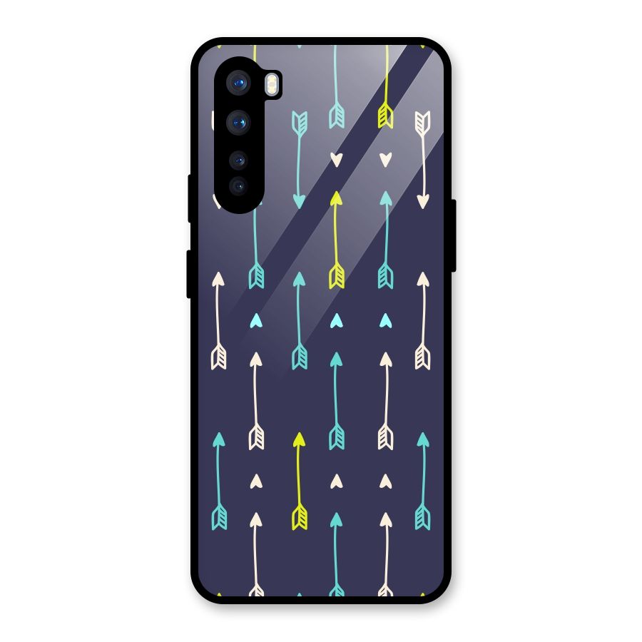 Boho Arrow Pattern Glass Back Case for OnePlus Nord