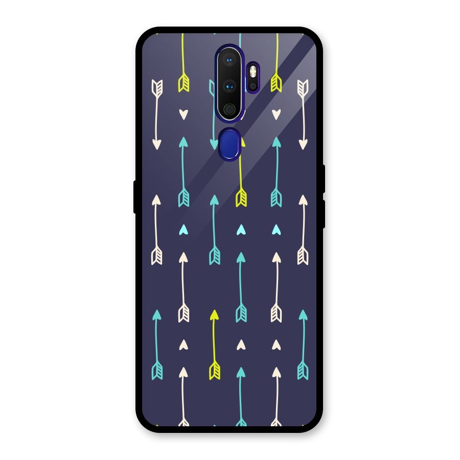 Boho Arrow Pattern Glass Back Case for Oppo A9 (2020)