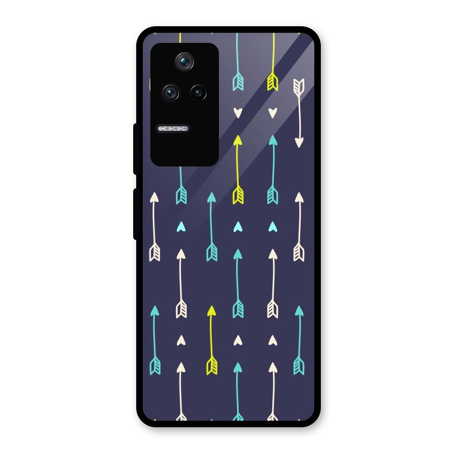 Boho Arrow Pattern Glass Back Case for Poco F4 5G