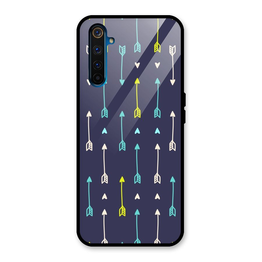 Boho Arrow Pattern Glass Back Case for Realme 6 Pro