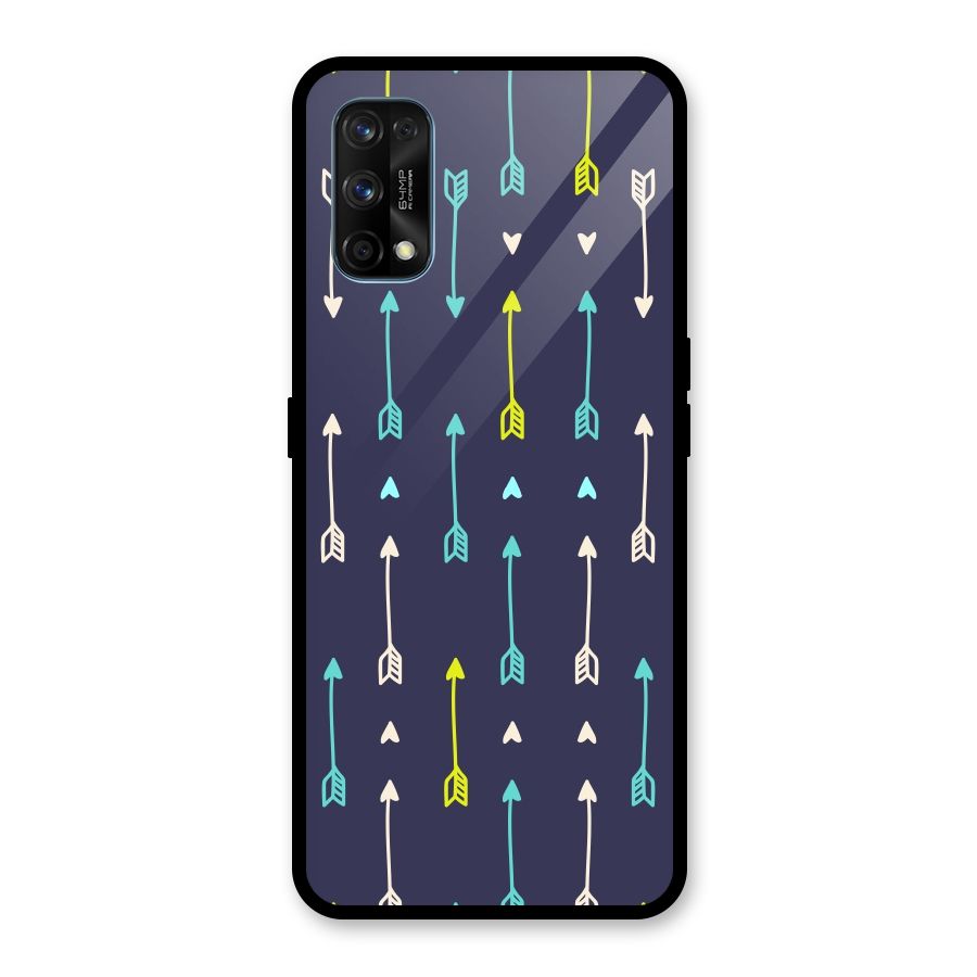 Boho Arrow Pattern Glass Back Case for Realme 7 Pro