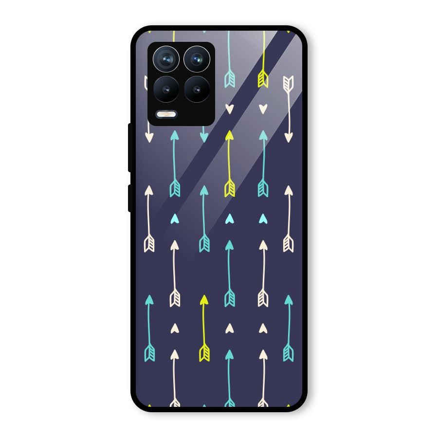 Boho Arrow Pattern Glass Back Case for Realme 8 Pro
