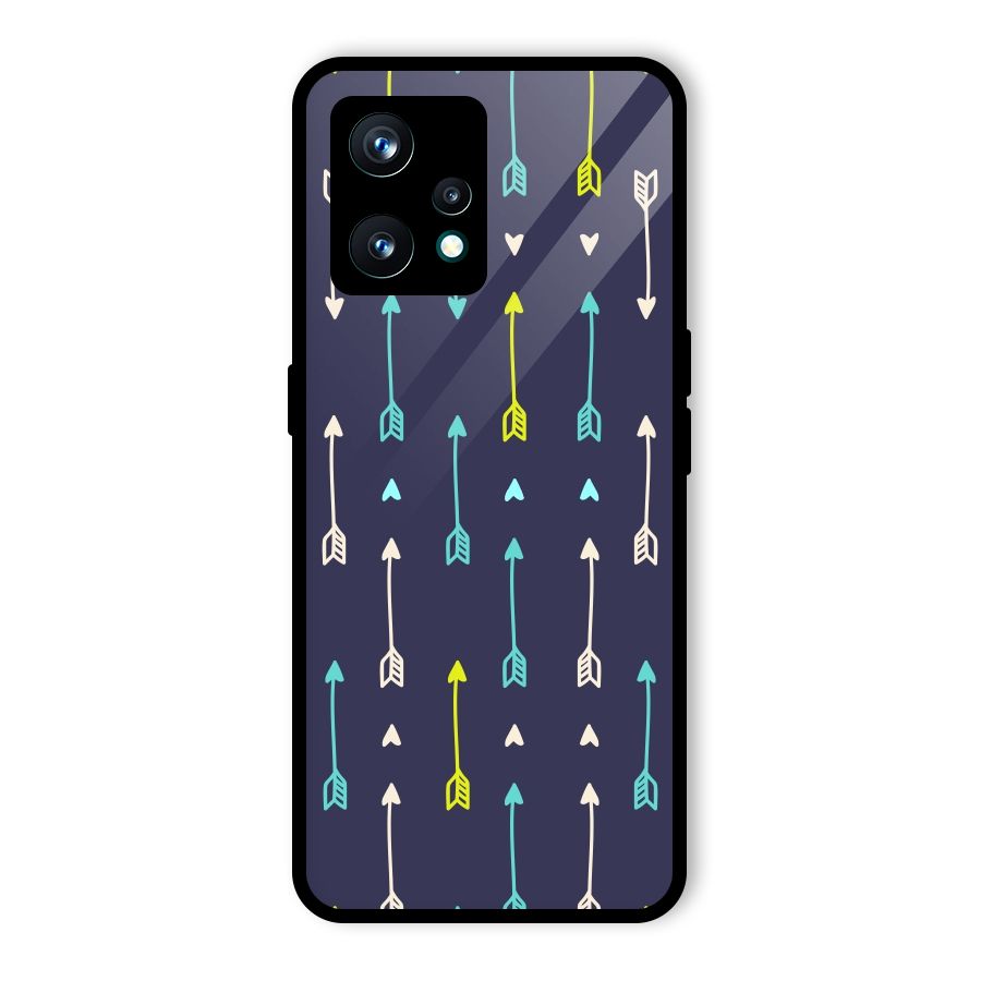 Boho Arrow Pattern Glass Back Case for Realme 9 Pro Plus 5G