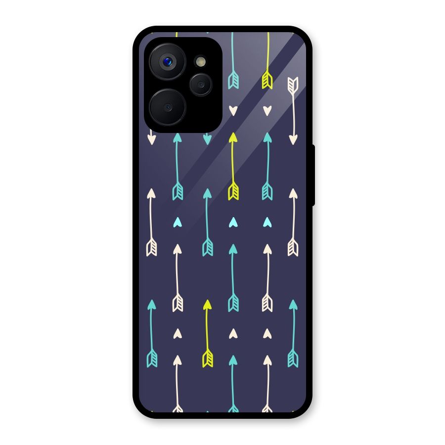 Boho Arrow Pattern Glass Back Case for Realme 9i 5G