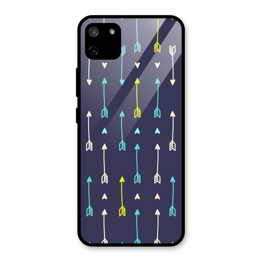 Boho Arrow Pattern Glass Back Case for Realme C11