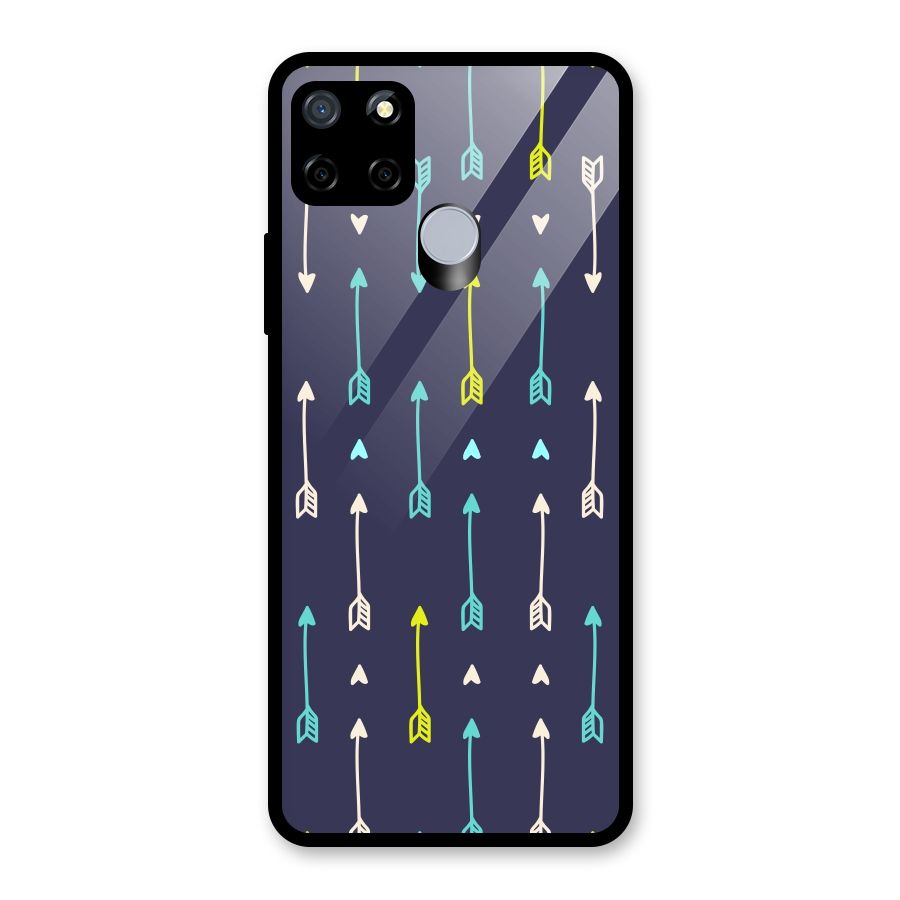 Boho Arrow Pattern Glass Back Case for Realme C15