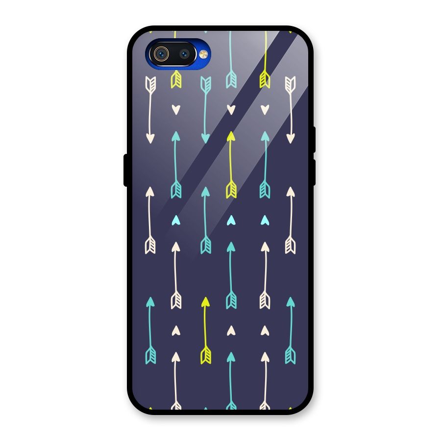 Boho Arrow Pattern Glass Back Case for Realme C2