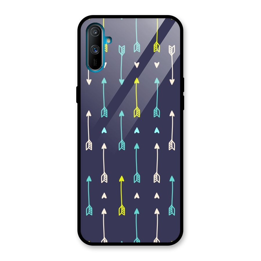 Boho Arrow Pattern Glass Back Case for Realme C3