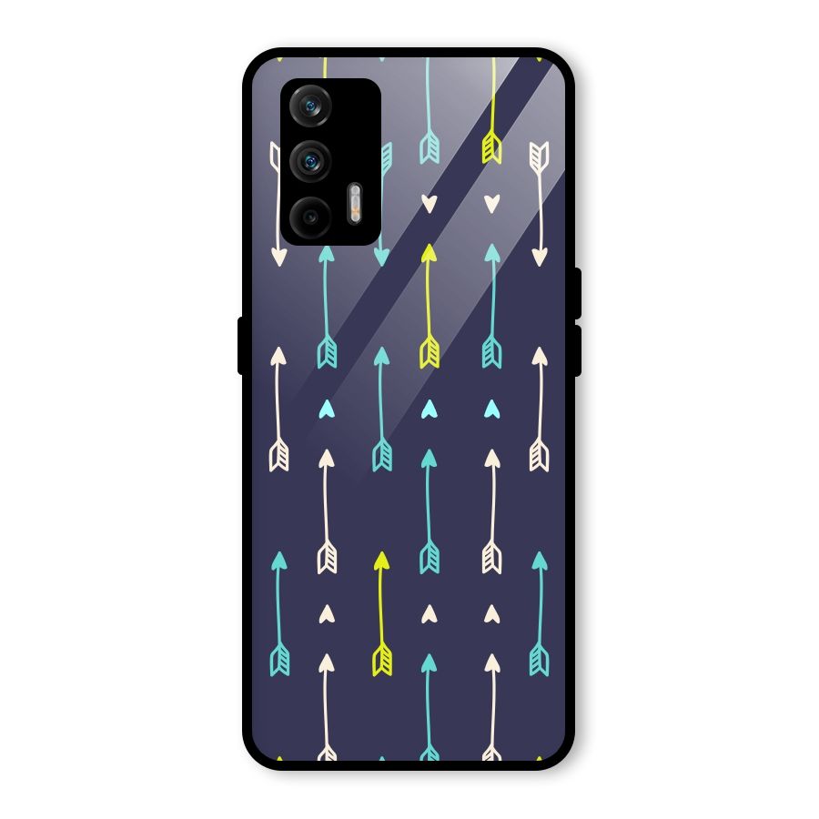 Boho Arrow Pattern Glass Back Case for Realme GT 5G