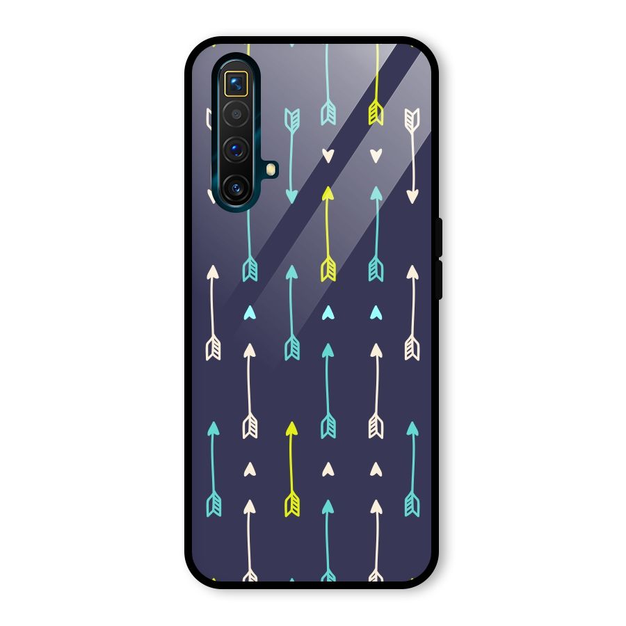 Boho Arrow Pattern Glass Back Case for Realme X3 SuperZoom