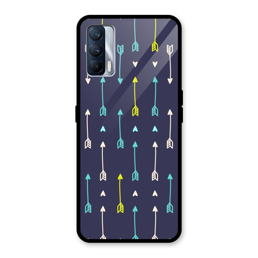 Boho Arrow Pattern Glass Back Case for Realme X7