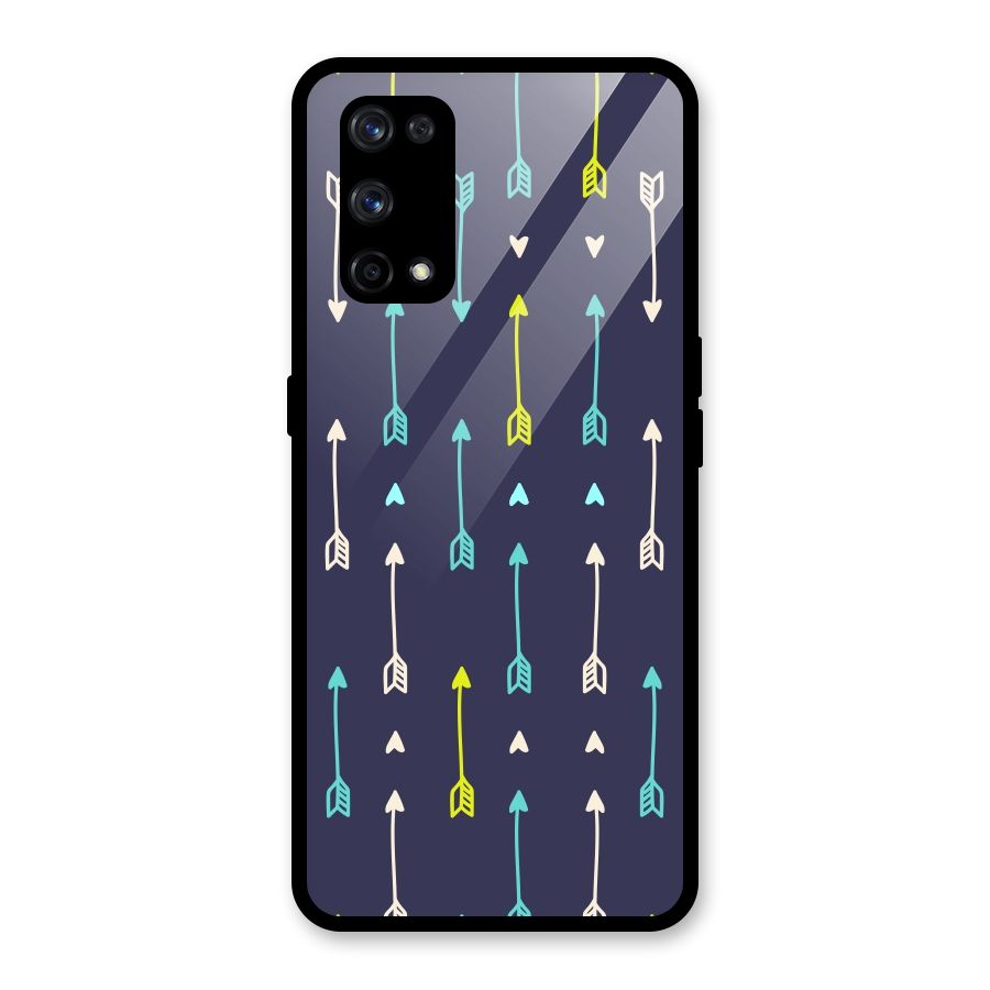 Boho Arrow Pattern Glass Back Case for Realme X7 Pro