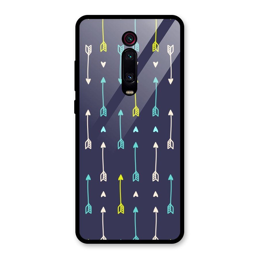 Boho Arrow Pattern Glass Back Case for Redmi K20 Pro