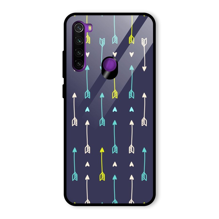 Boho Arrow Pattern Glass Back Case for Redmi Note 8