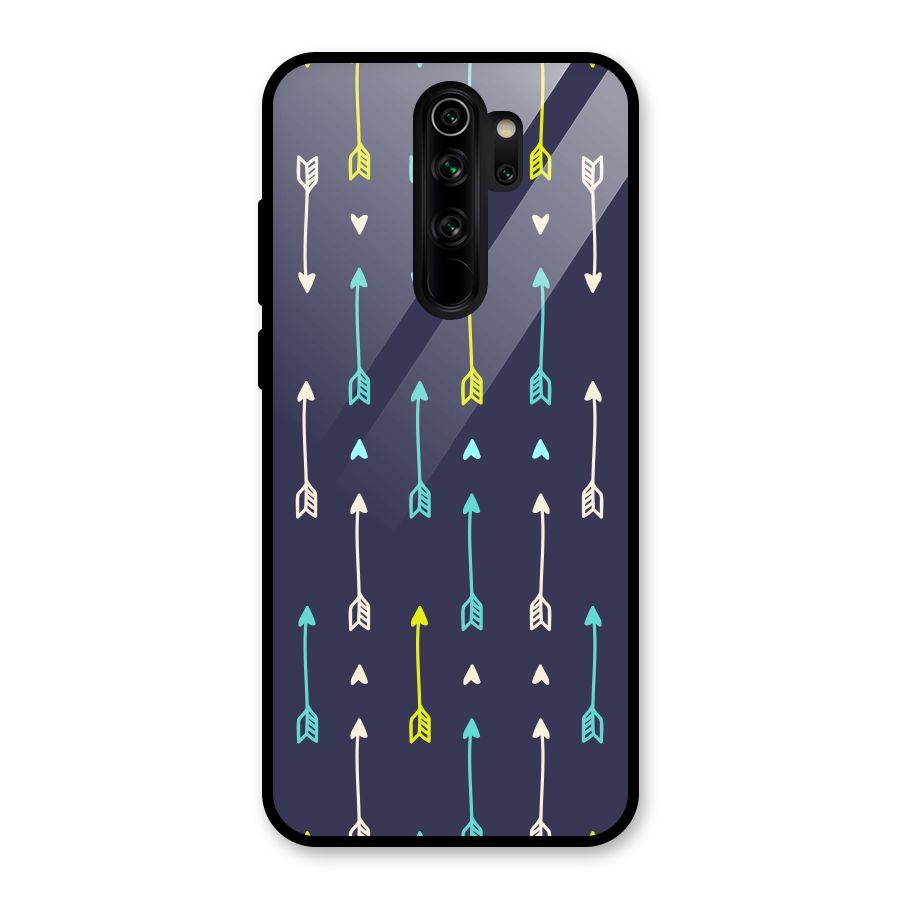 Boho Arrow Pattern Glass Back Case for Redmi Note 8 Pro